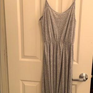 Grey jersey cotton maxi dress